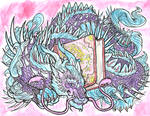 Bookwyrm lineart by rachaelm5, colors by moi by shaybee