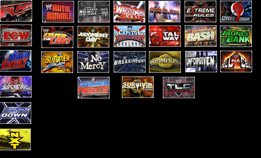 WWE CUSTOM BRAND SHOW AND PAYPERVIEW SCHEDULE by Moltenman1997 on