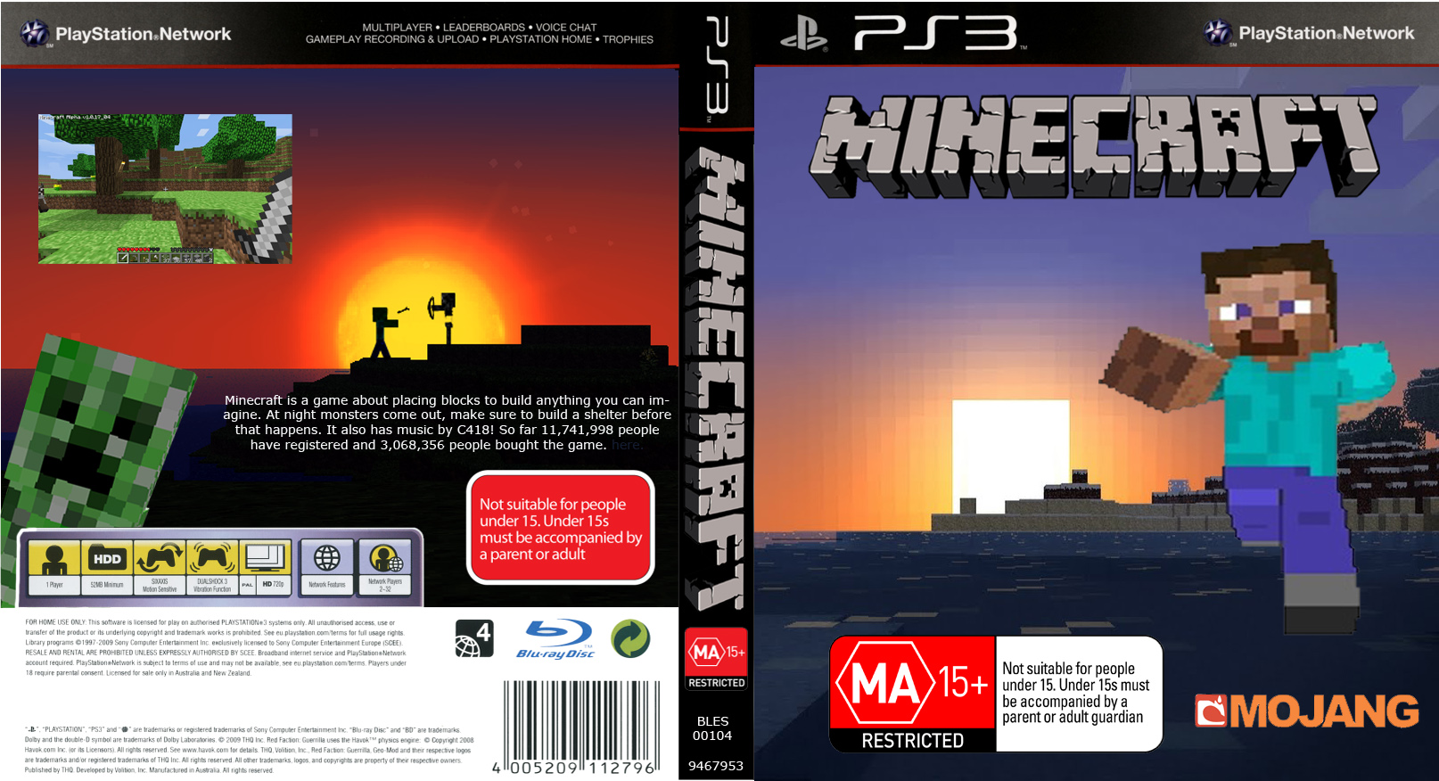 Minecraft Ps3 Cover by knobby14.deviantart.com on @deviantART