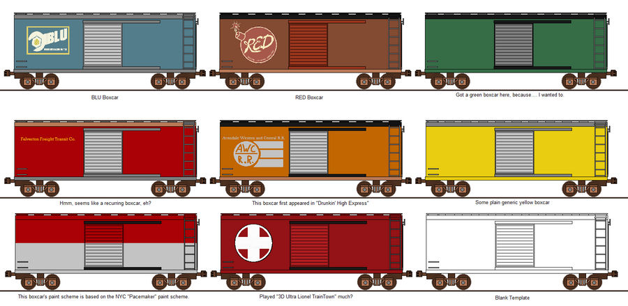 Boxcars, boxcars, boxcars... by RailroadNutjob on DeviantArt
