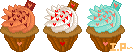 Valentine Swirlies Cupcakes by Ice-Pandora