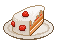White + red cake