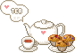 Tea set muffin