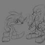 sonic and knuckles - sketch