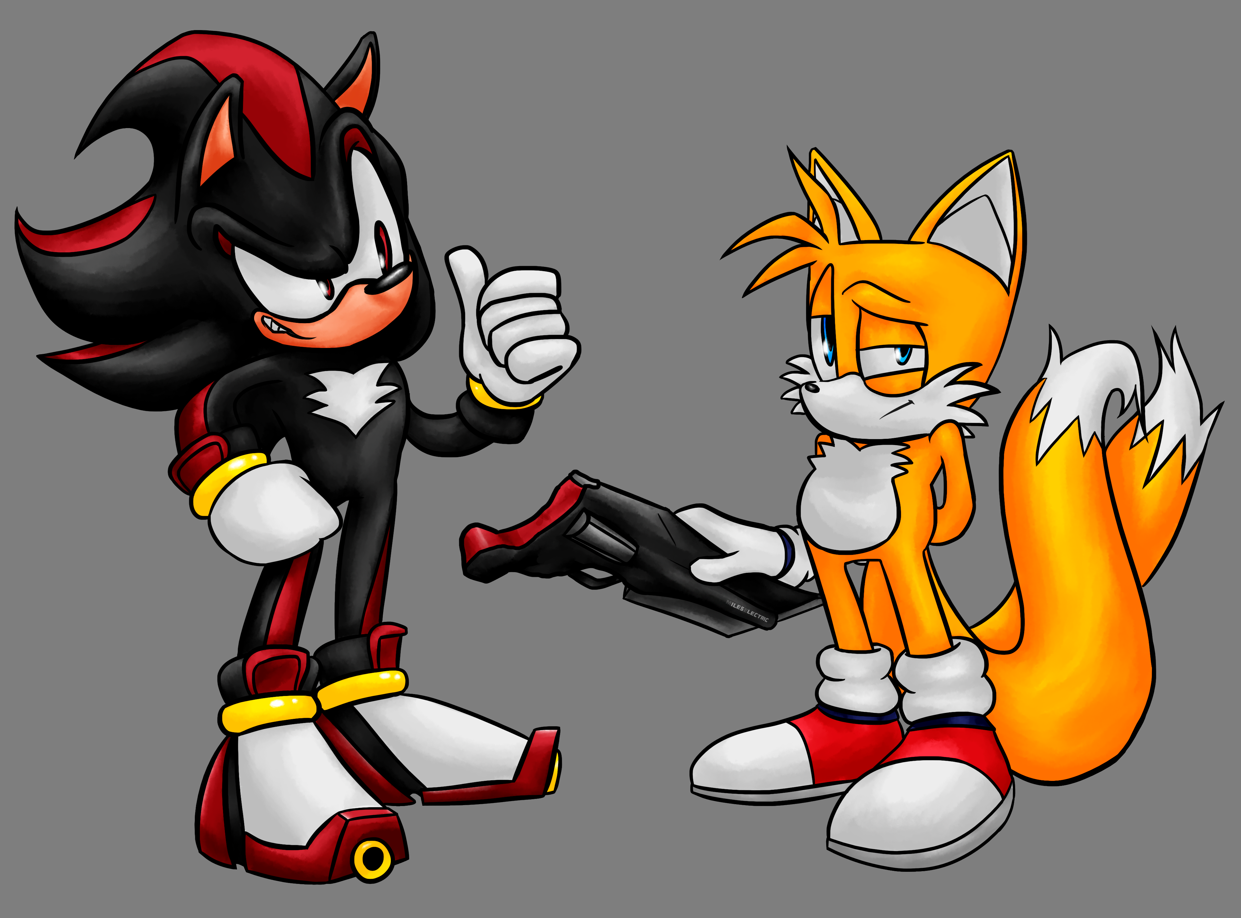 Sonic and Shadow VS DeviantArt (FT Tails) 