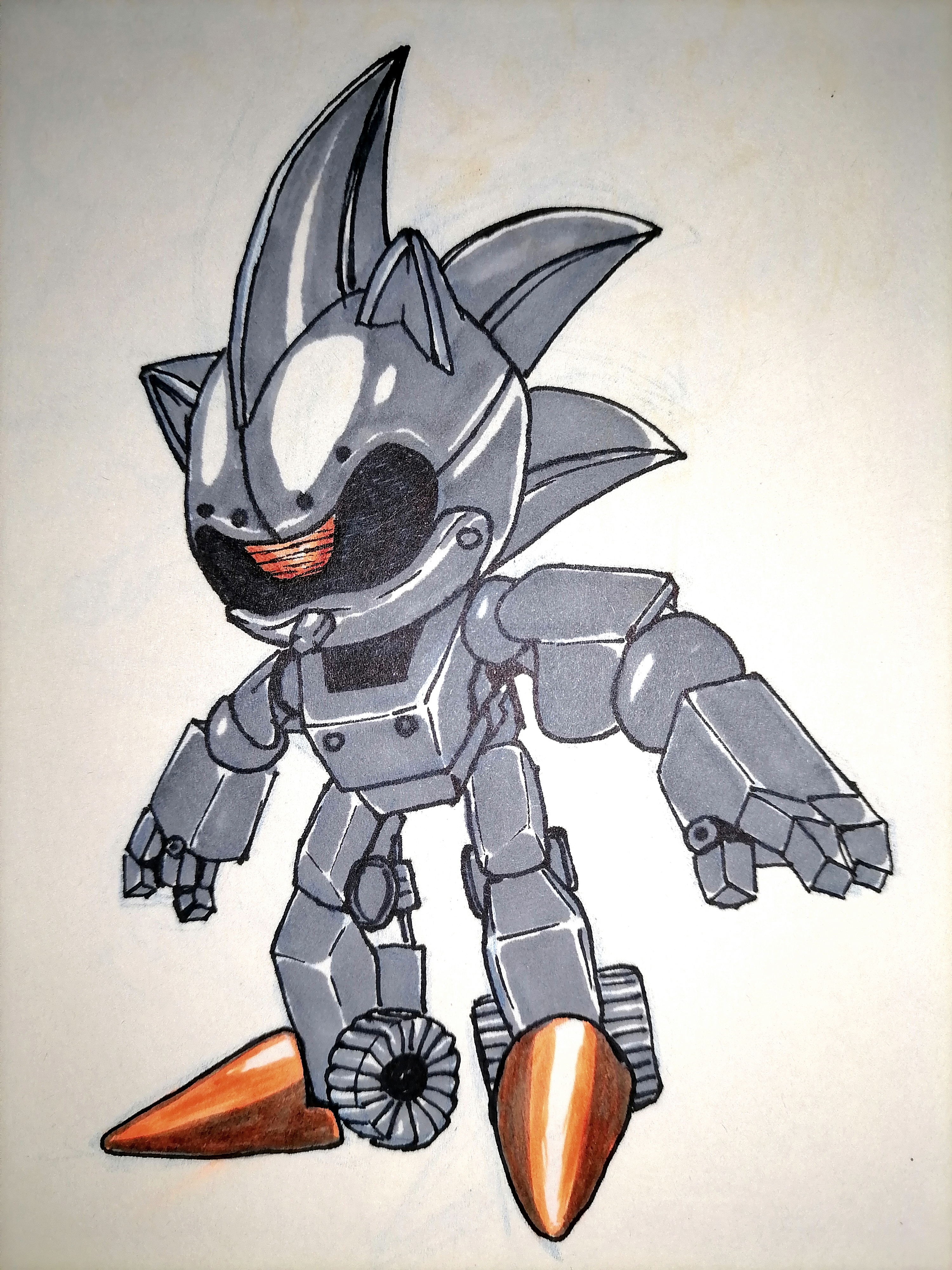 old mecha sonic mk1 doodle by TyuleninSFD on DeviantArt