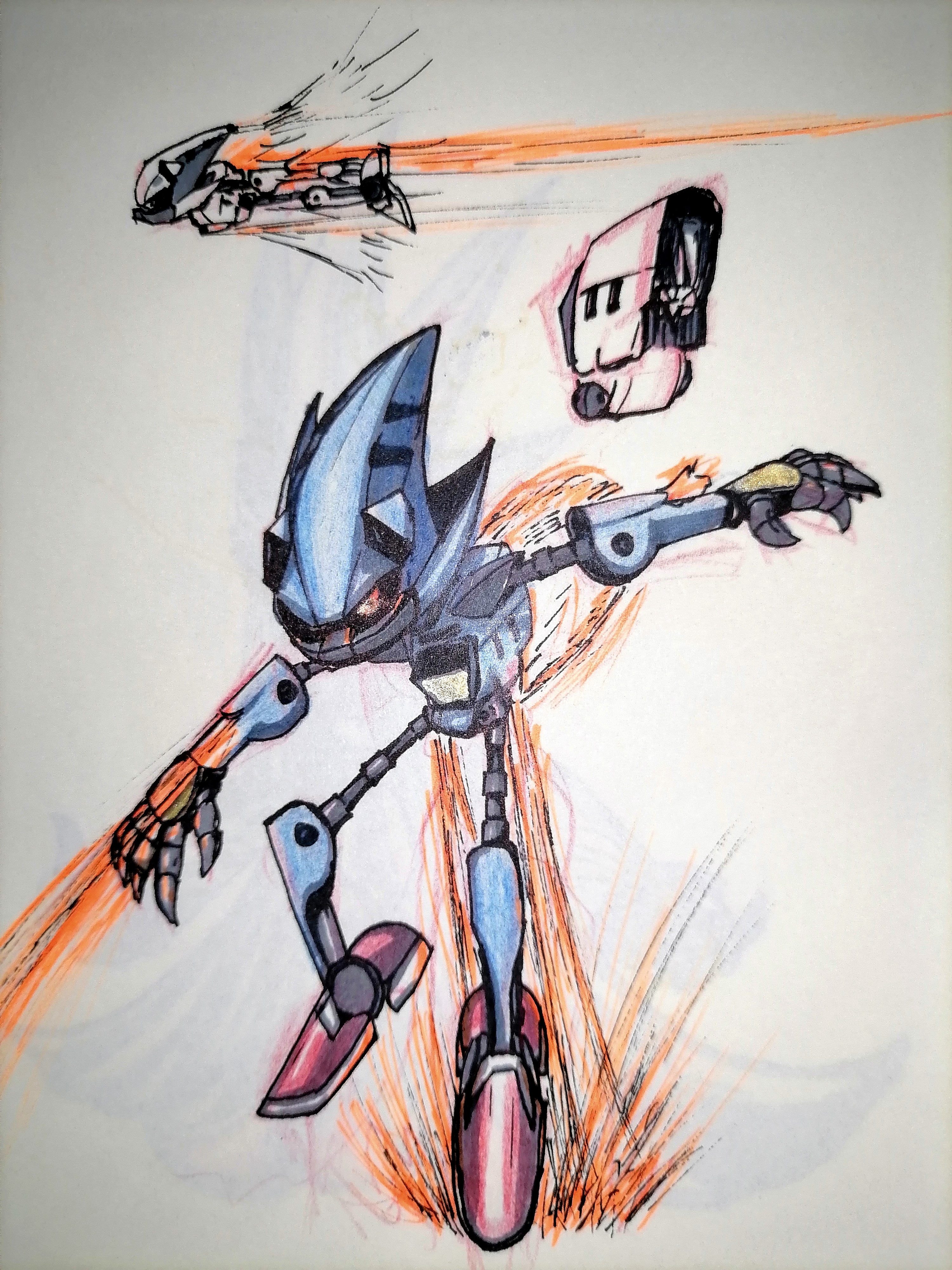 old mecha sonic mk1 doodle by TyuleninSFD on DeviantArt