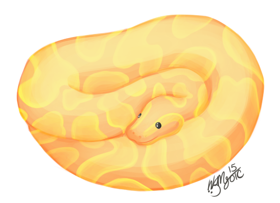 Banana Ball Python by OmgTehColors on DeviantArt