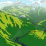 I made a mountain ridge view