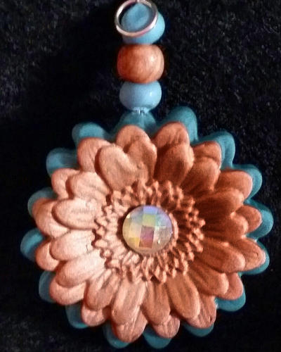 Polymer Clay--Flower Pendant