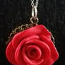 Polymer Clay--Rose Pendant