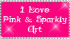 I Love Pink and Sparkly Art by JunkbyJen