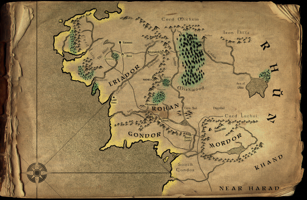 Middle earth map overlay europe - rilotronic