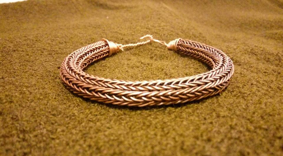 Massive viking knit bracelet