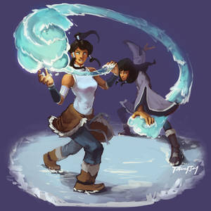 Korra and Eska Waterbending : Re-Make