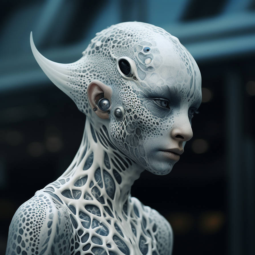 Less Humanoid Alien Non Humanoid Alien , Detailed photos of non-humanoid aliens on Craiyon ...