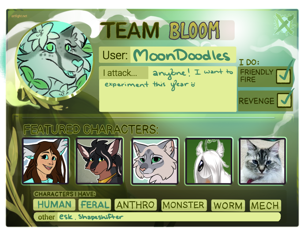 Artfight Profile 2022 Bloom by MoonDoodles7 on DeviantArt