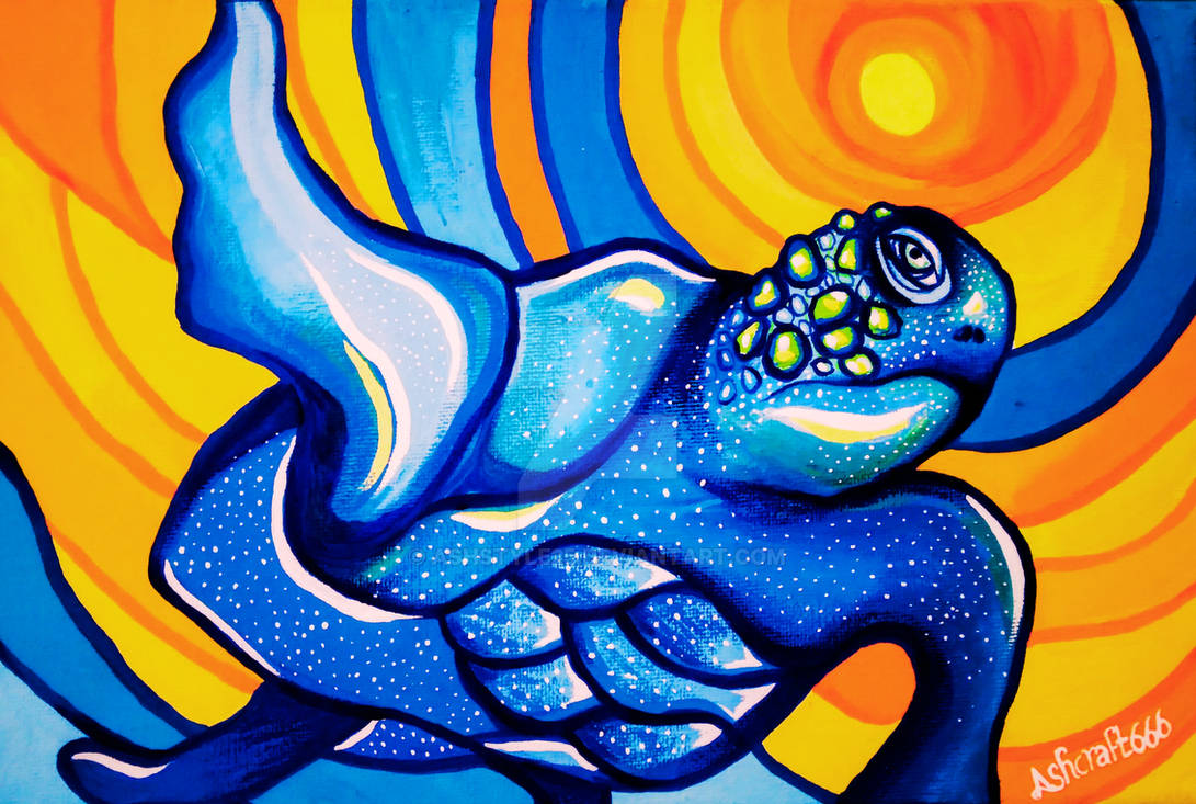 The Blue Turtle by ASHSTYLE25 on DeviantArt