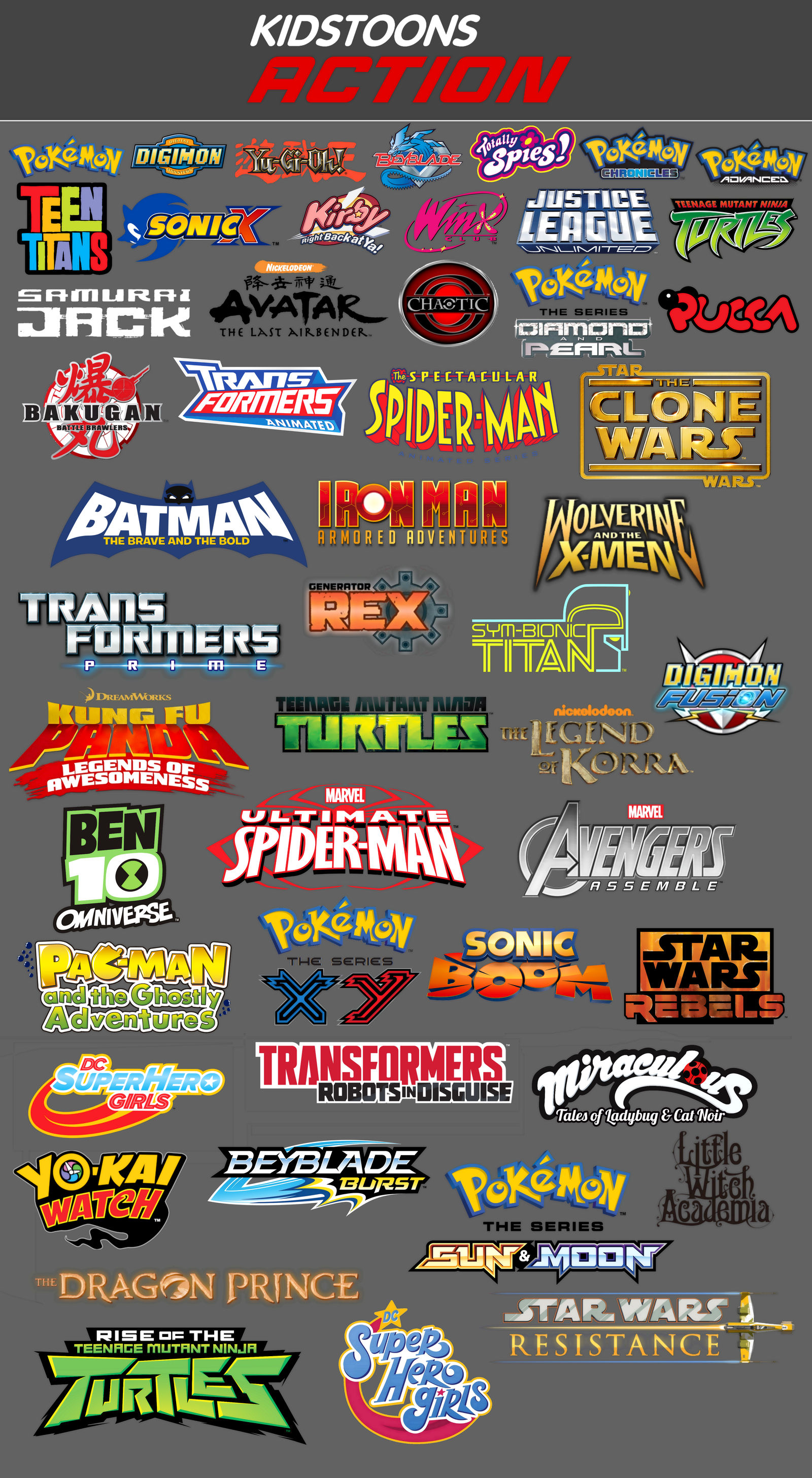 Kidstoons Action The Full Lineup by Jaidenscoolartworks on DeviantArt