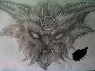 tattoo-Evil Demon with pentagram