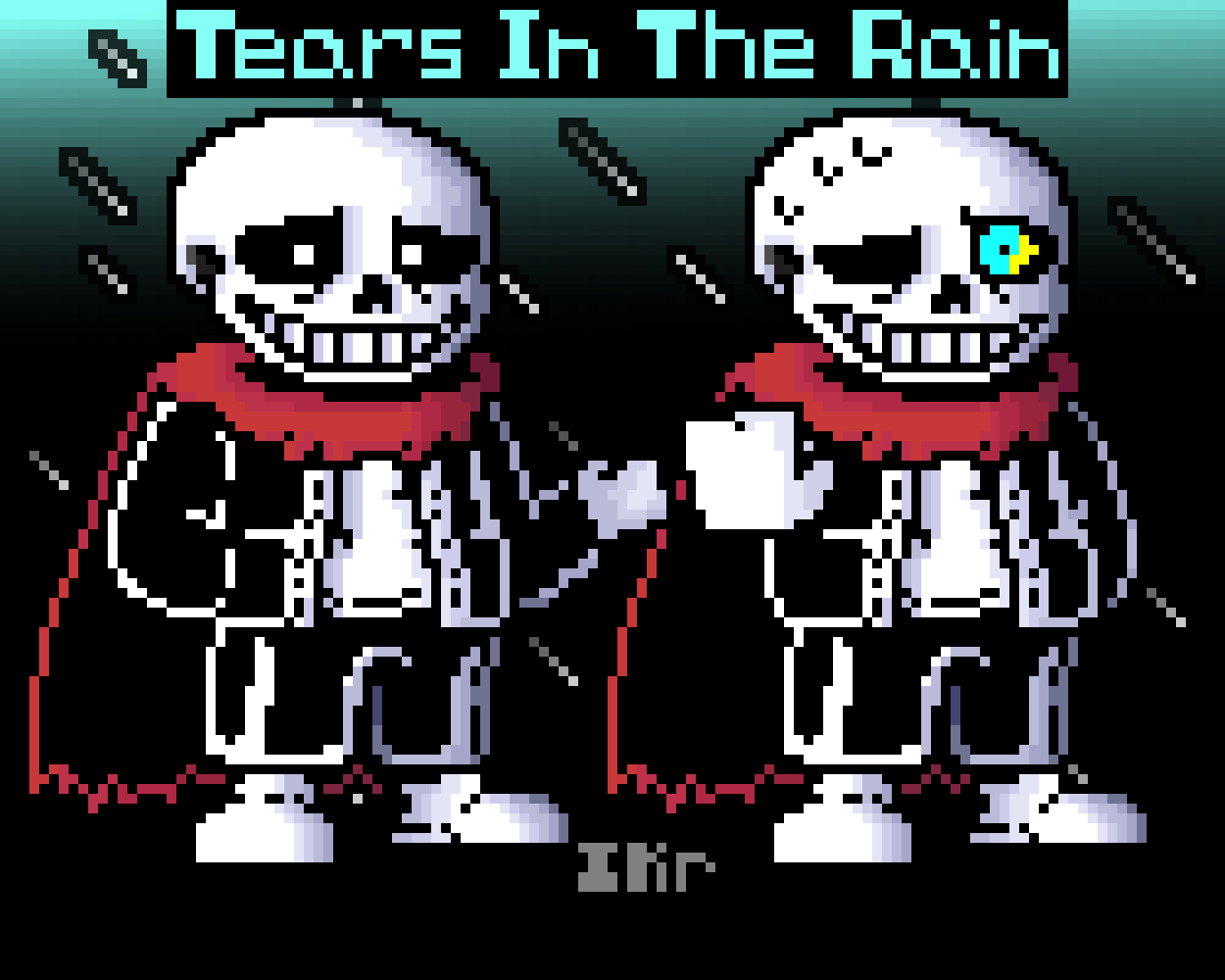 Glitchtale tears in the rain sans