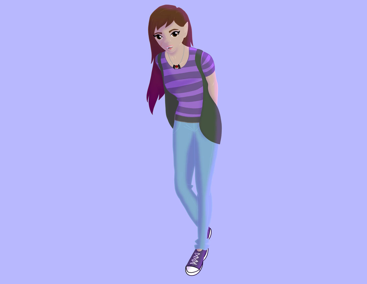 Line Art Purple Vampire by thesinginglunchbox on DeviantArt