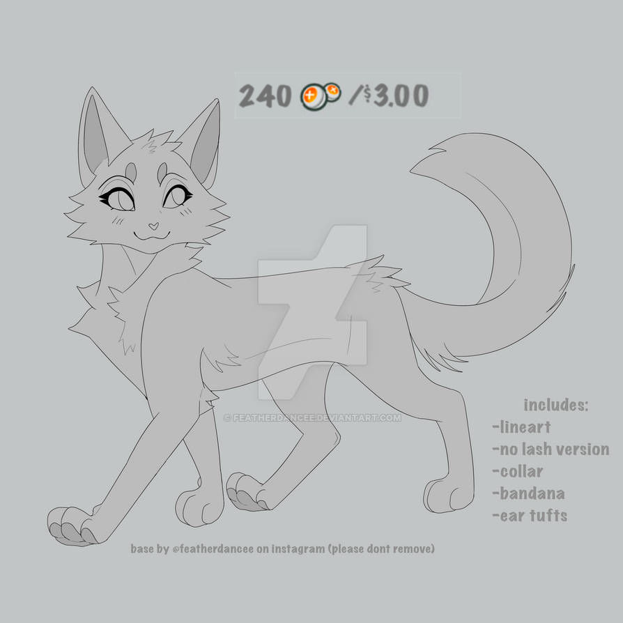 cat base 4 by featherdancee on DeviantArt