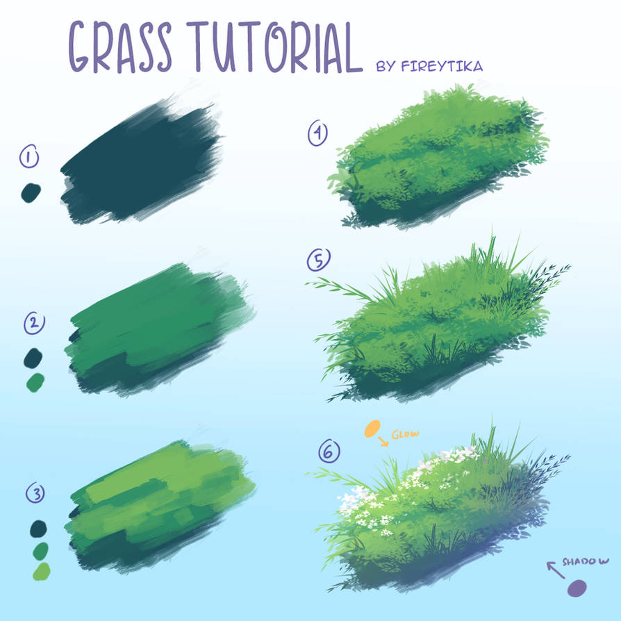 Grass Tutorial 2 by fireytika on DeviantArt