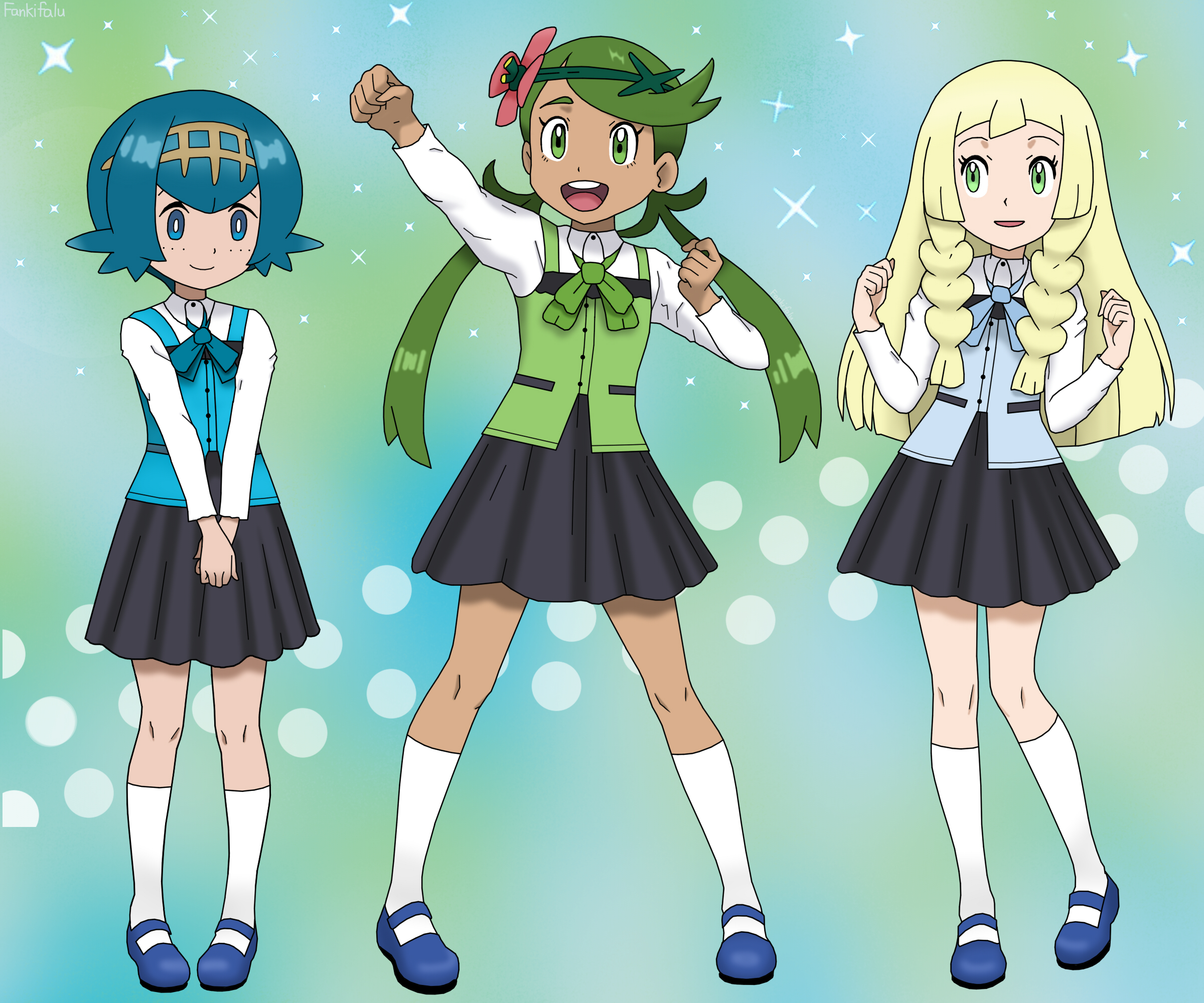 Alola region outfits in Pokemon GO. by FMAandYGO5dsgirl on DeviantArt