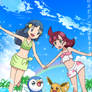 Pokemon Trainer Dawn + Chloe (Summer Poster)