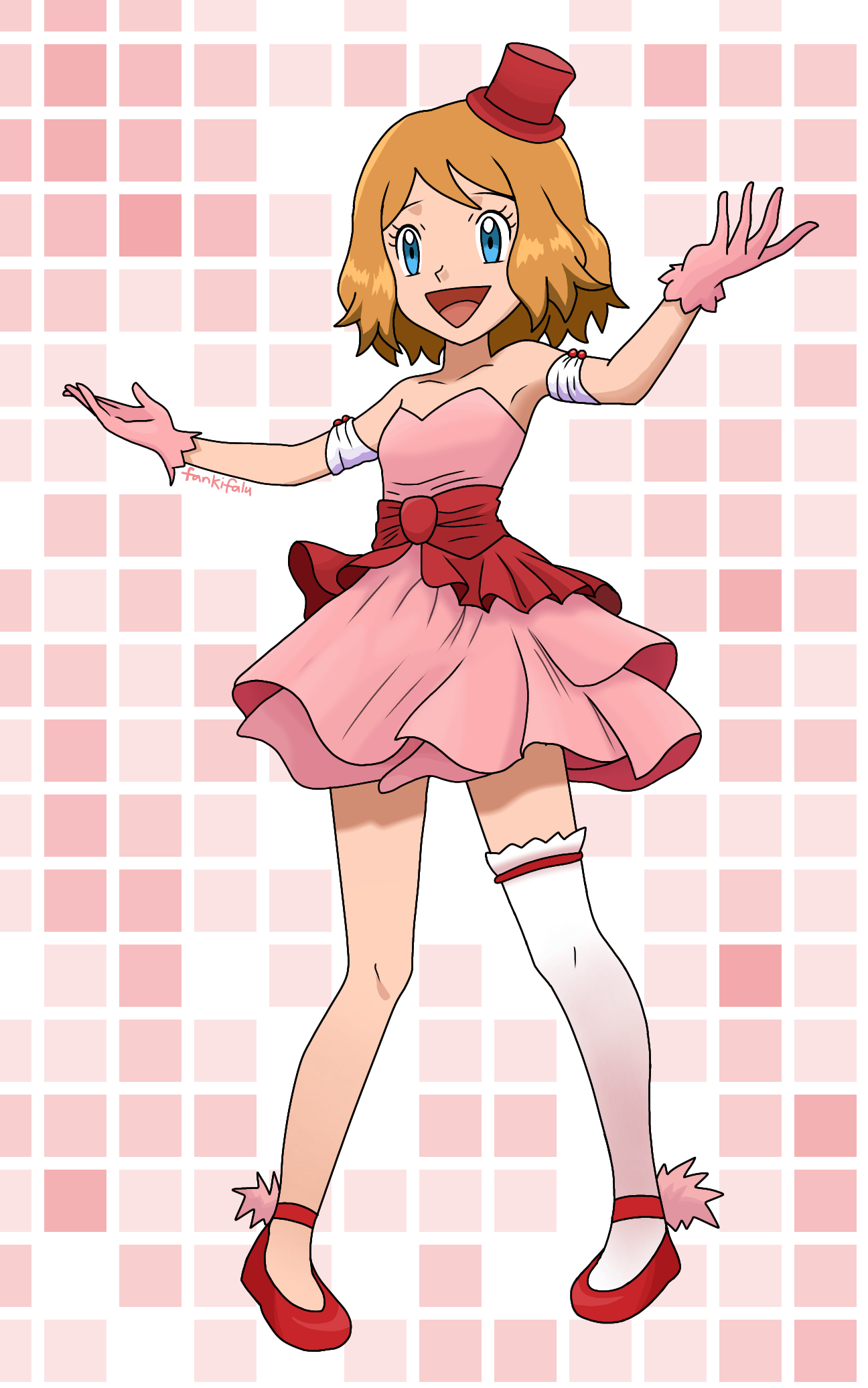 pokemon serena pink dress Serena