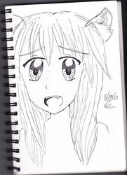 My Sketchbook: Anime wolf girl