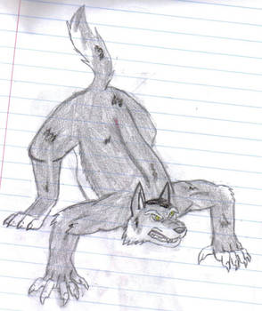 Werewolf crouching