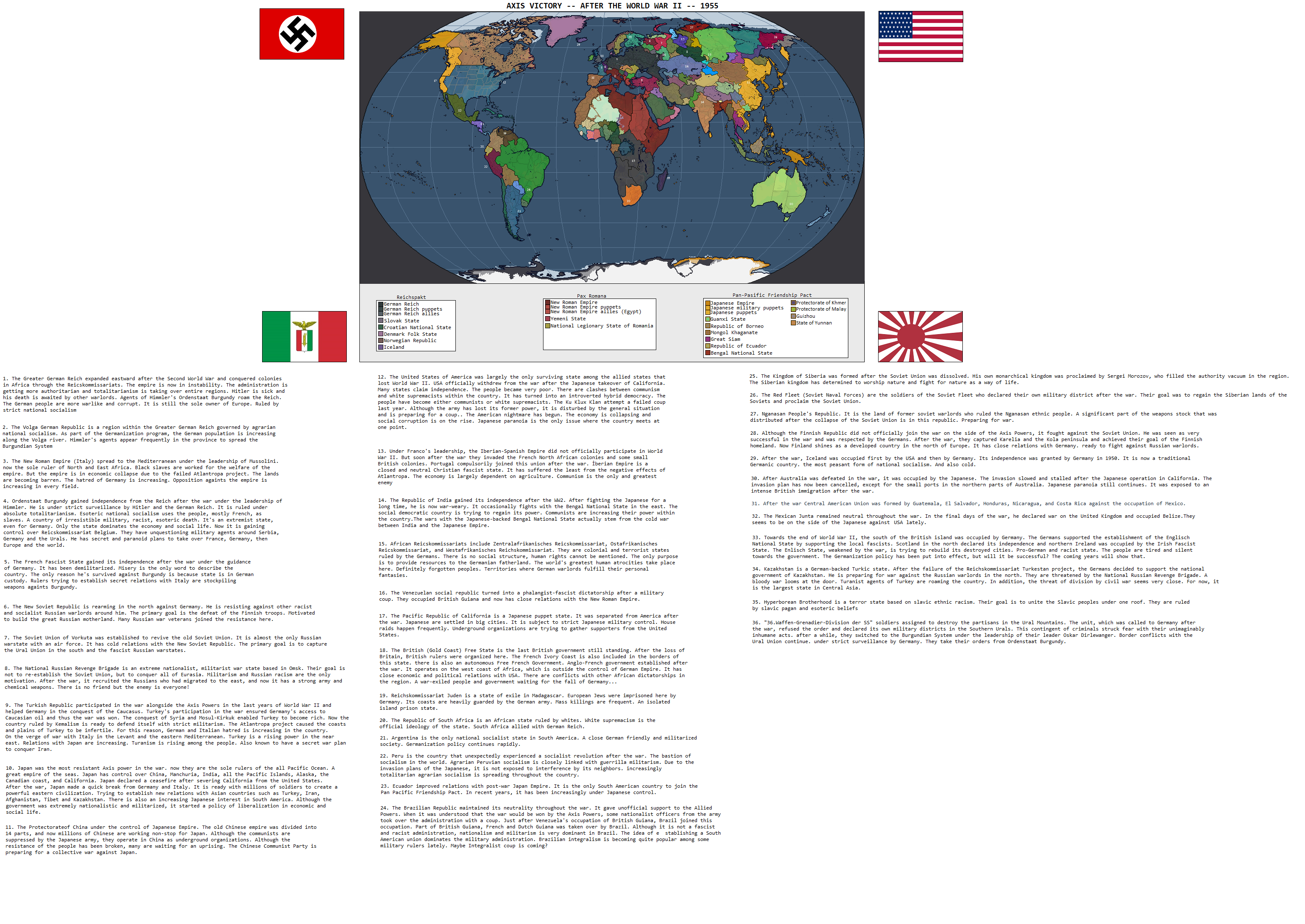 Axis Victory Map Deviantart AFTER THE WAR Axis Victory World Scenario - 1955 by parya7 on DeviantArt