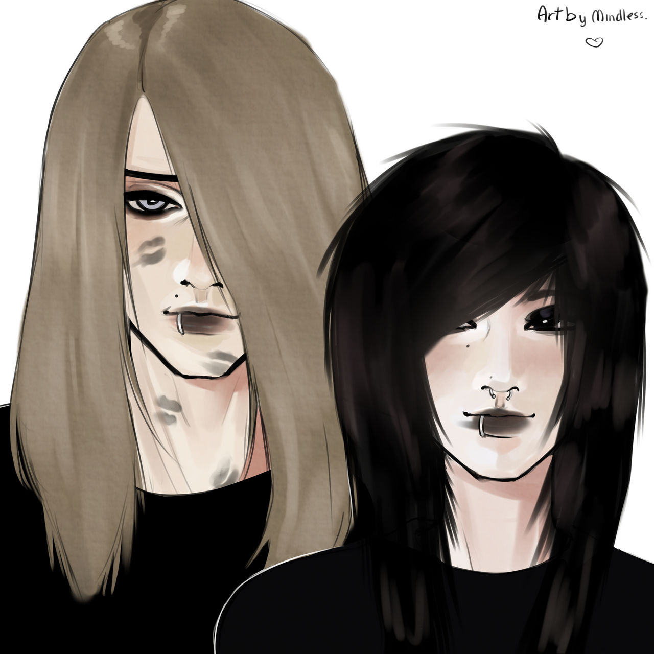 Anonymous Emo Emo couple! (Me with my boyfriend) by mindlessArts on DeviantArt