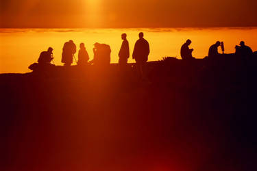photographers on sunset
