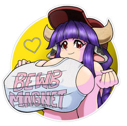 Bewb Magnet- A Mary-Gold Tauros Magnet