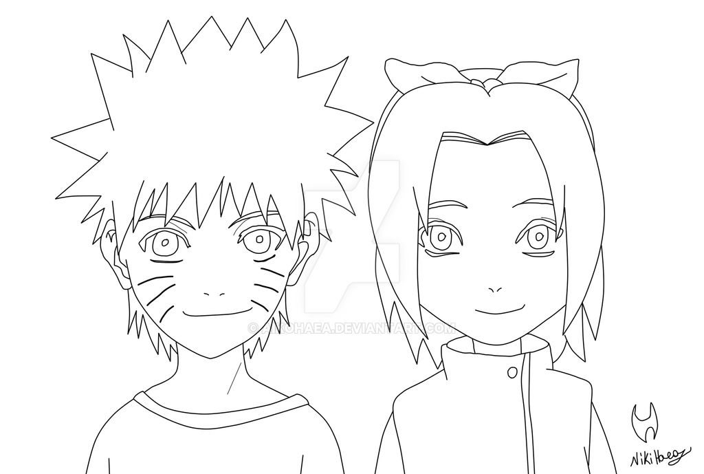Naruto e Sakura - Naruto - Just Color Crianças : Páginas para