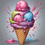 Explosion Of Ice Cream