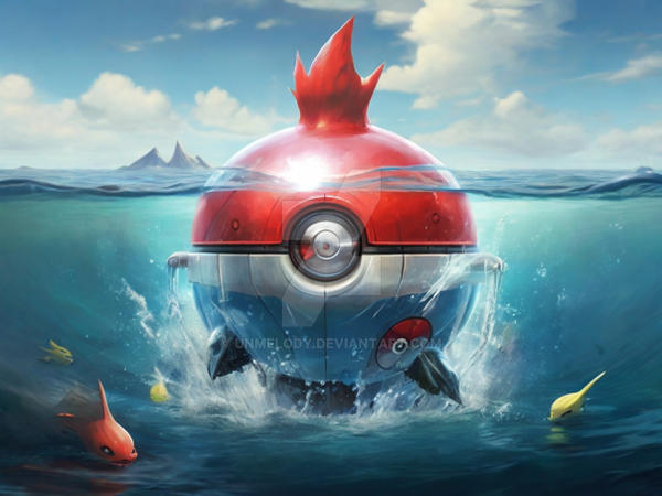 Water Poke Ball by unmelody on DeviantArt