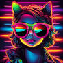 Neon Sunglass Cat men