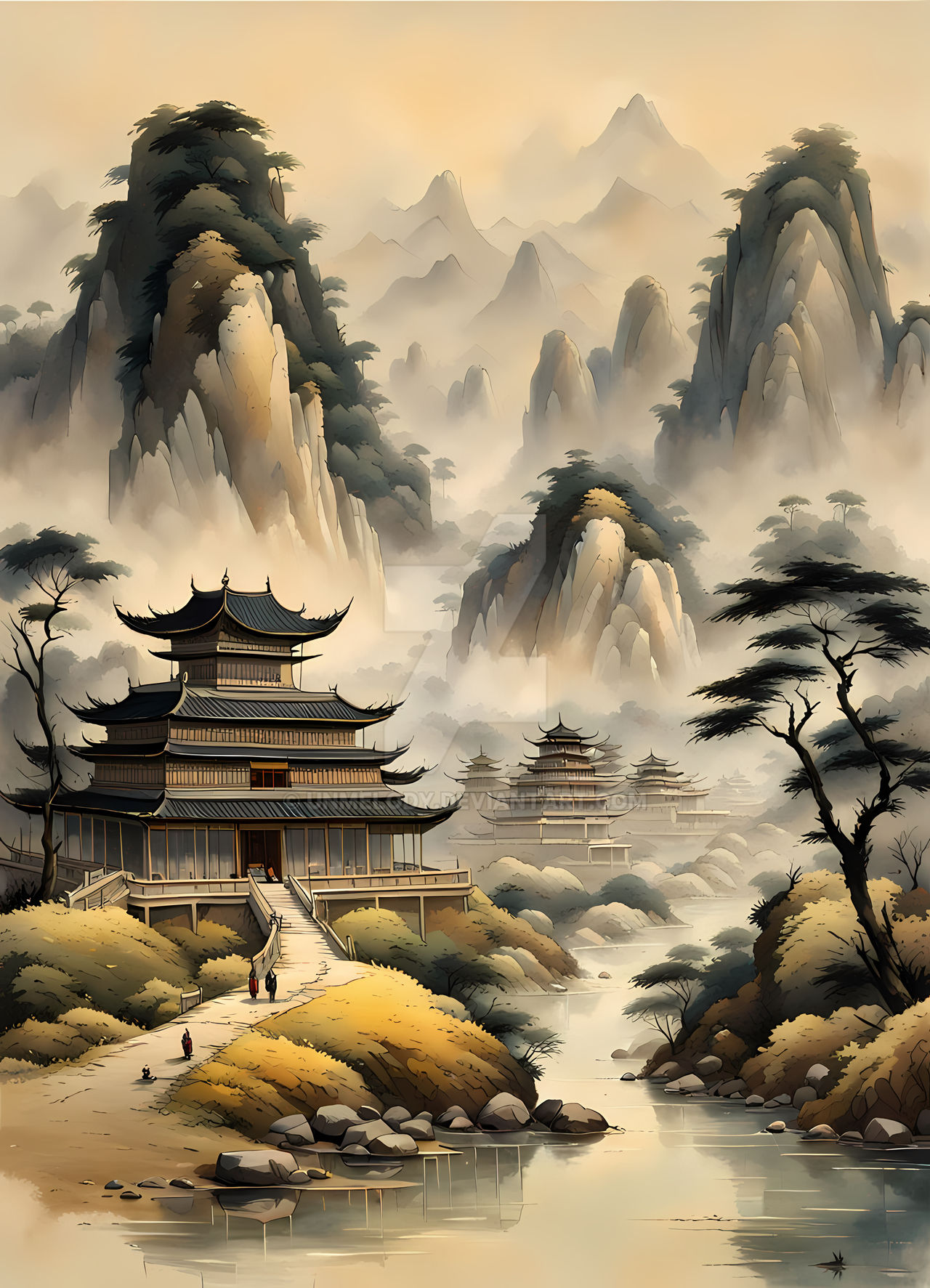 Ink Landscape by unmelody on DeviantArt