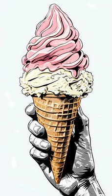 Colorful Ice Cream Cone