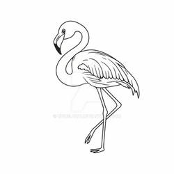 Flamingo coloring book