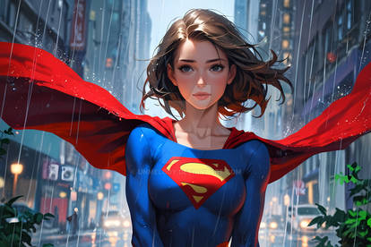 super girl city rain
