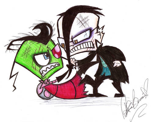 Zim and Dib Fight