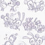 More Oswald and Mickey doodles