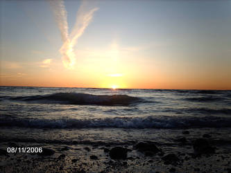 sunset on a beach