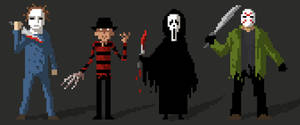 Bad guys from hell on pixel