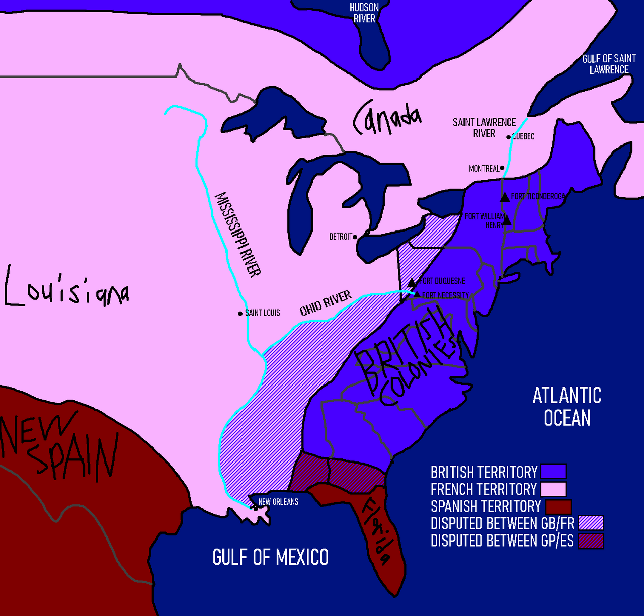 French And Indian War Map The French And Indian War